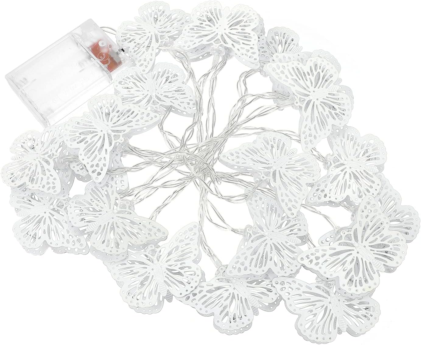 Uonlytech Butterfly String Light Fairy Lights Led Decorative Lighting for Home Party Wedding Patio Garden Porch Balcony 1 Set Without Battery Warm White