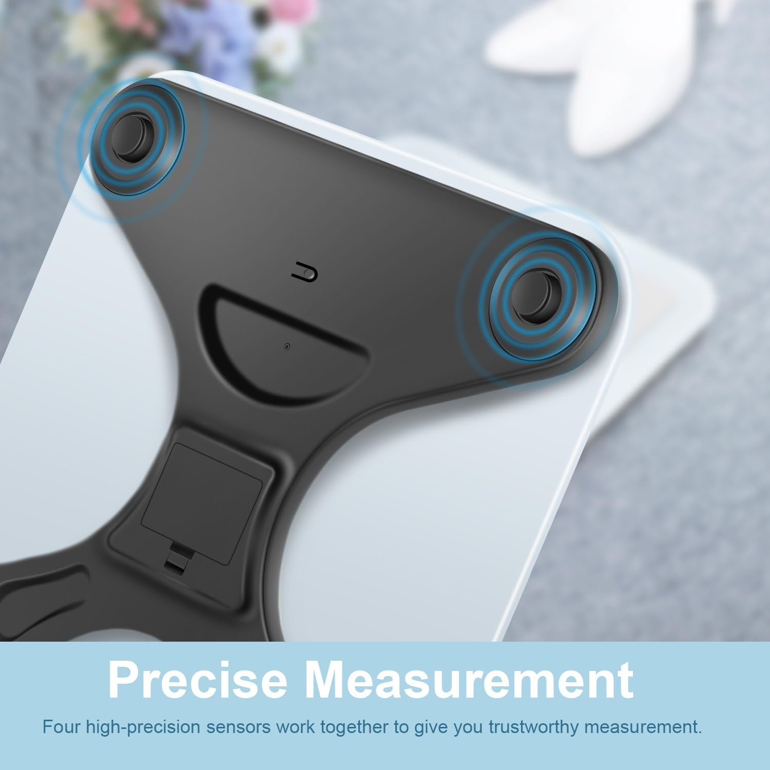 Adoric Bluetooth Body Fat Scale Smart Digital Scale with Free APP for Android and iOS, Tempered Glass Surface, Auto On/Off, Body Composition Monitor Measures Weight: Health & Personal Care