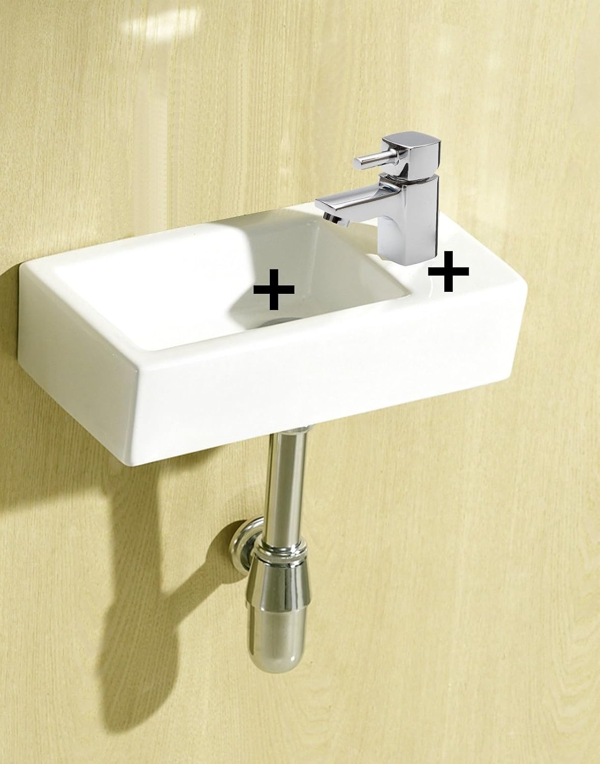 Minimo Super Tiny Mini Small Compact Square Rectangle Cloakroom Basin Bathroom Sink Wall Hung 375 X 185 York Mini Mixer Tap Un Slotted Click Clack Waste Minimo Rh Y07 Amazon Co Uk Kitchen