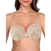 JOATEAY Adhesive Bra Strapless Sticky Push Up Reusable Invisible Lift Padded Non-Slip for Women Backless Dress Wedding Party