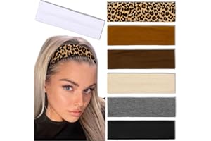 Tobeffect Headbands for Women Non Slip Trendy Womens Headbands 7PCS Elastic Hair Bands for Women's Hair Workout Sweat Head Bands Soft Thick Cotton Cloth Headband for Yoga Running Sport