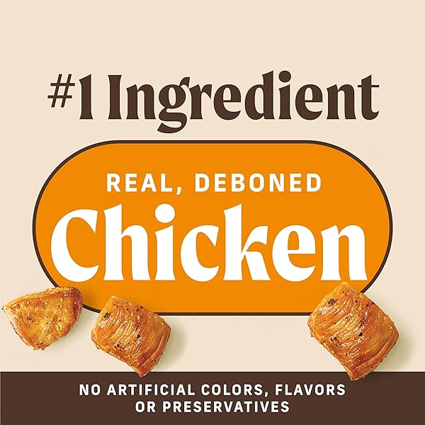 MERRICK POWER BITES NATURAL SOFT AND CHEWY REAL MEAT DOG TREATS, GRAIN FREE SNACK WITH REAL CHICKEN RECIPE – 6 OZ. BAG