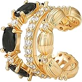 MTMY Ear Cuffs Non Piercing for Women 14K Gold Plated Ear Cuff Earrings Colorful Cubic Zirconia Paved Trendy Cartilage Earring Jewelry | Single