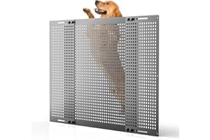 RV Screen Door Protector for Dogs Guard WanDwel 22" -31.5" Adjustable Pets Kids Defender for RV Camper Entry Door Screen Grille Aluminum Alloy Black