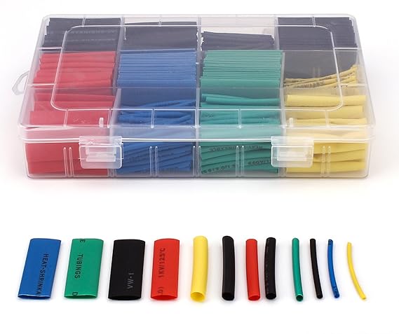 Image result for 300pcs Assortment Ratio 2:1 Heat Shrink Tubing Tube Sleeving Wrap Kit with Box