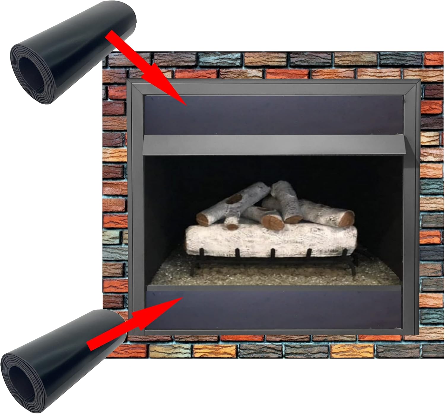 Draft Stoppers - Neattec Magnetic Fireplace Draft Stopper - Fireplace Cover to Block Cold Air from Vent to Prevent Heat Loss - Magnet Fireplace Screen - Indoor Chimney Draft Blocker Vent Covers- 36