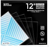 Big Fudge 25x Crystal Clear LP Outer Sleeves 3 mil Polypropylene 12.75" x 12.75"