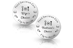 PRASACCO Funny Gifts Double-Side Food Decision Coins Valentines Day Wedding Anniversary Birthday Gifts for Men Women Couple Husband Wife Boyfriend Girlfriend, 2 PCS