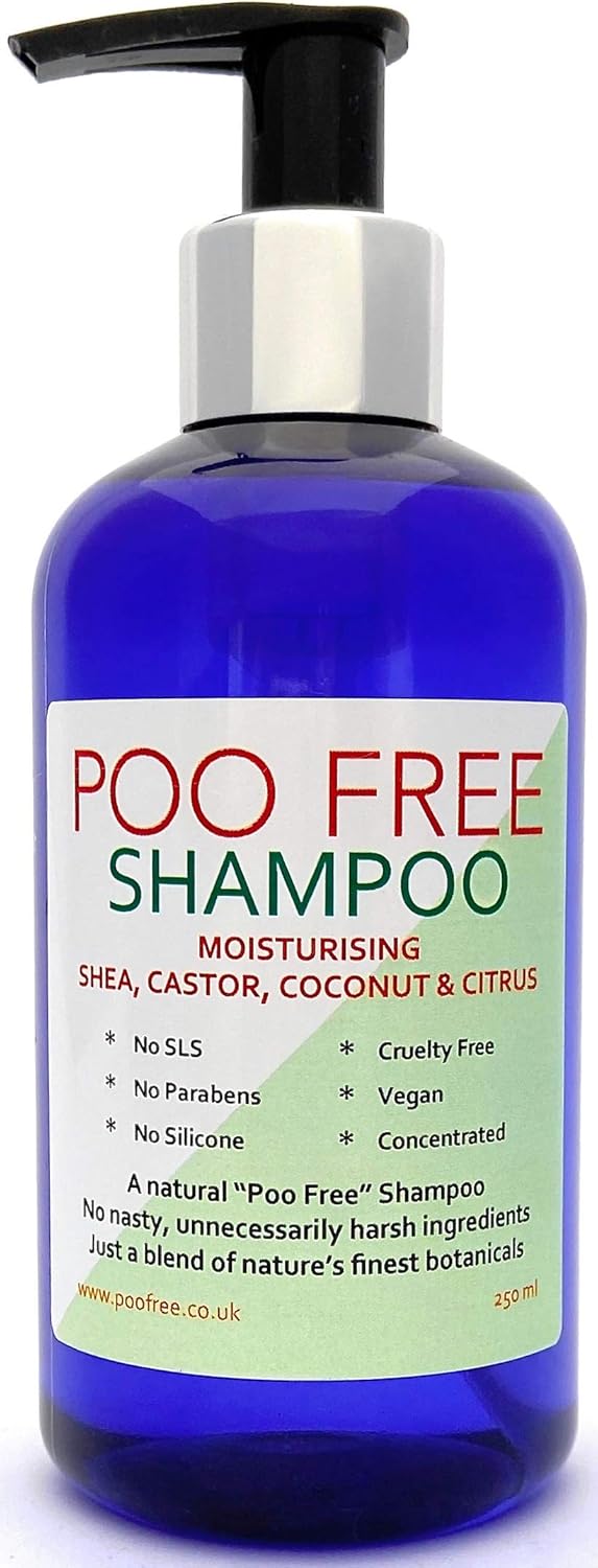POO FREE Shea & Argan Curly Hair Shampoo, Hydration & Bounce Formula, 99% Natural Origin, pH 5.5 Scalp-Neutral