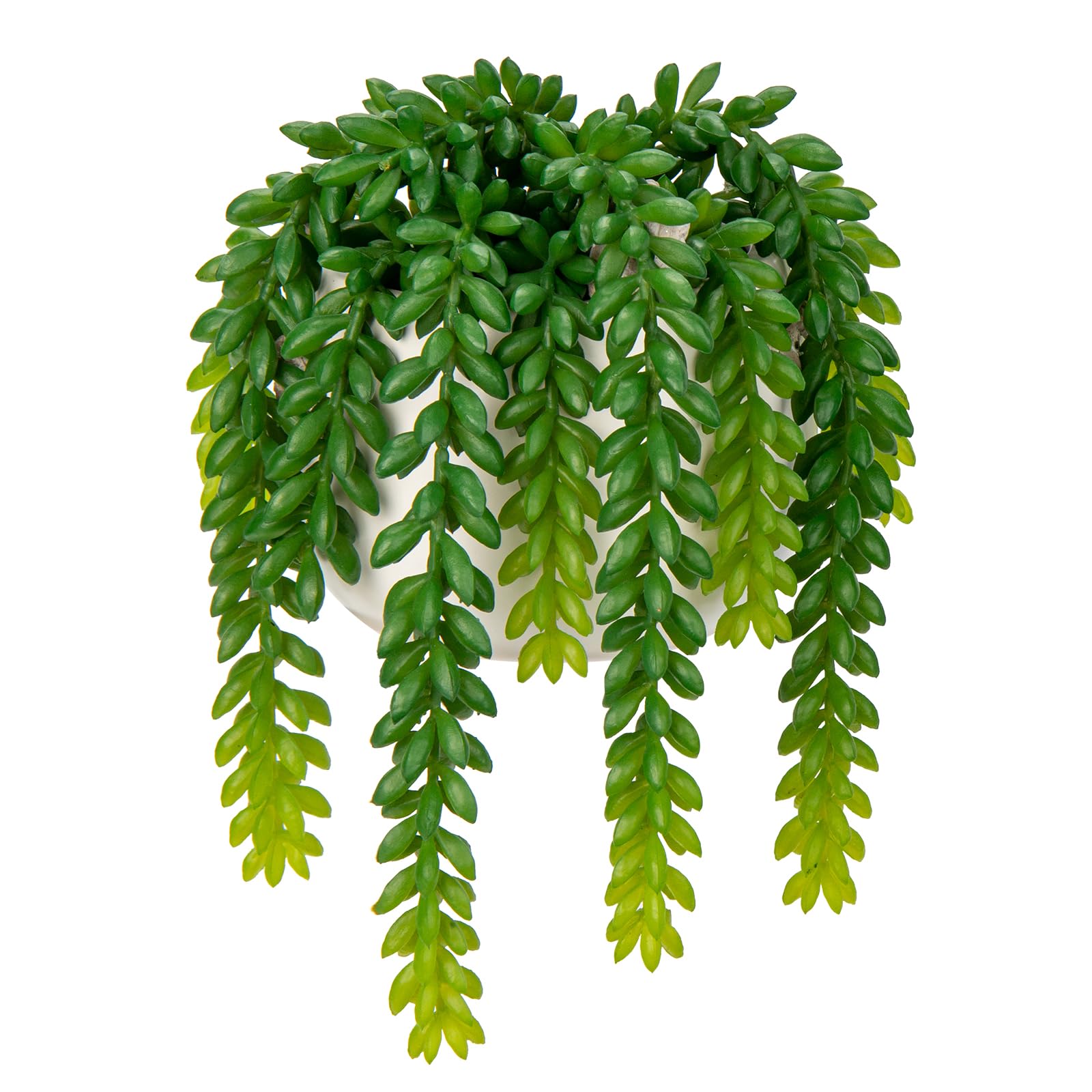 Oairse Artificial Succulent Plants in Ceramic Pot Fake Succulent Artificial String of Pearls Plant Fake Plants Potted Faux Succulents for Home Bathroom Shelf Kitchen Table Decoration