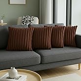 LMKLOP Brown Throw Pillow Covers 20 x 20 Set of 4, Cute Boho Throw Pillow Cover for Couch/Bed, Decorative Pillows Covers for Sofa/Bed, Accent Pillow Covers for Living Room, Rustic/Home/Room Decor