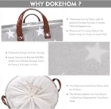 DOKEHOM 20-Inch Freestanding Laundry Basket with Lid Grey Large Collapsible view 5