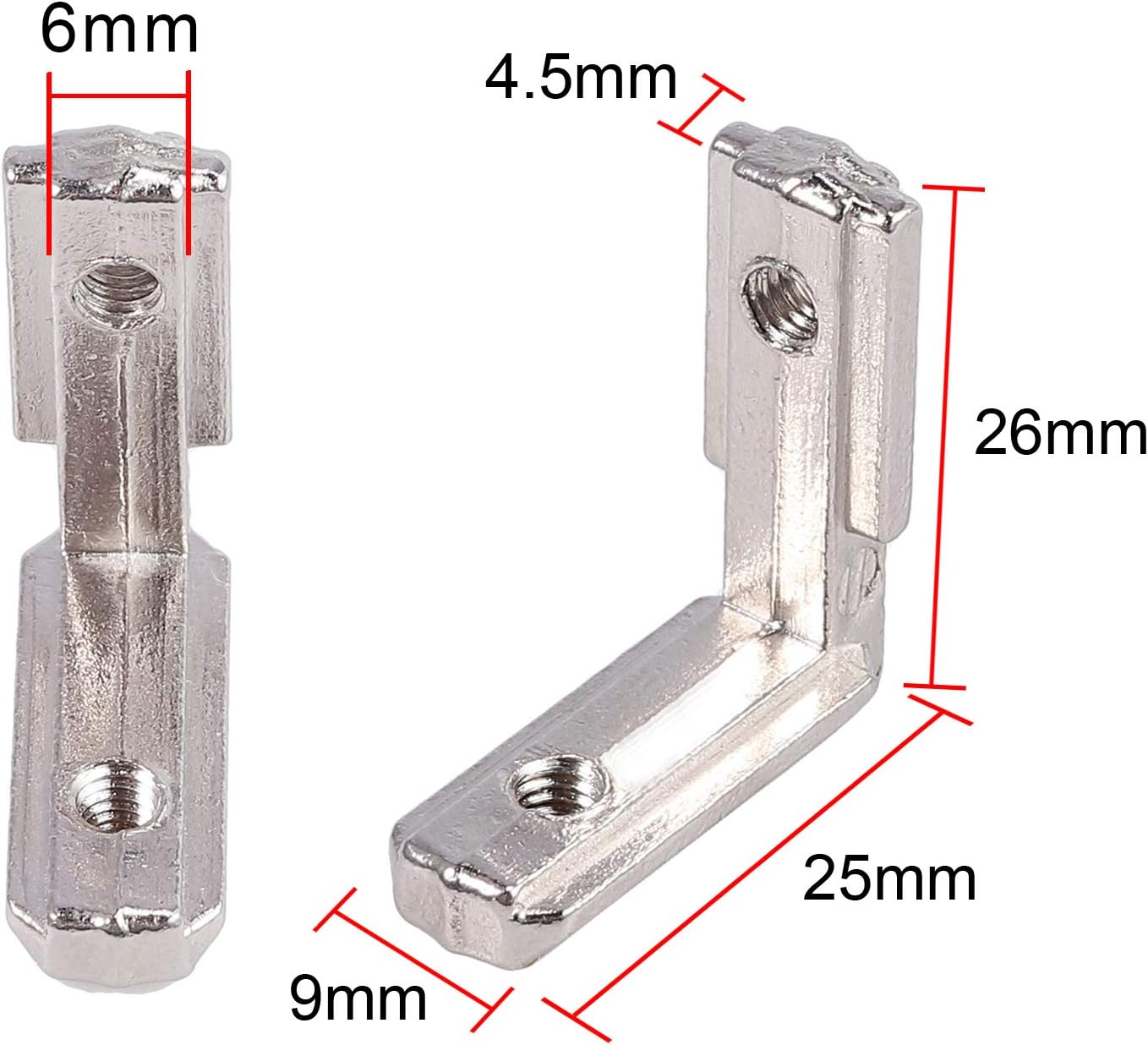EYPINS 40 Pcs 25x25mm T Slot 2020 Aluminum Profile with 6mm Groove - Image 3