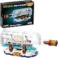 Allupal Titanic Ship in a Bottle Creator Expert Building Kit, Collectible Display Model Set, Creative Gift Toy for Adults and Teens Age 14+ (1000 Pieces)