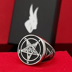 Generic Church of Satan Sigil of Baphomet Ring