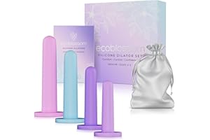 Ecoblossom Silicone Dilator Set - The Most Comfortable Dilators for Women - Intimacy & Wellness Aids (Medium, Sizes 3 to 6)