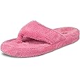 Acorn Women's Spa Thong Slippers with Cloud Contour Comfort - Arch Support and Plush Fluffy Terry Lining, Perfect for Beach, Camping, Poolside, or Bathroom Wear