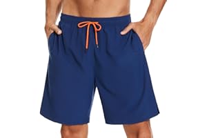 UUMIAER Mens Swim Trunks 7 inch Swimming Shorts Quick Dry Swimwear with Mesh Lining Bathing Suits
