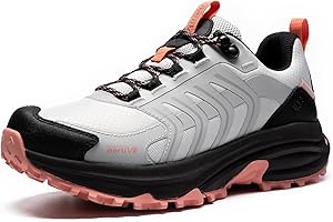 NORTIV 8 Women's Waterproof Hiking Shoes Lightweight Non-Slip Comfortable Outdoor Trekking Camping Climbing Fashion Sneakers 