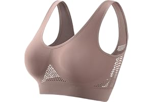 Generic Womens Breathable Cool Air Bras No Underwire Lift Up Bralettes High Support Sports Bra Comfortable Mesh Wireless Bra