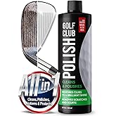 Golf Club Polish & Rust Remover – Made in USA – Instant Golf Club Cleaner & Scratch Remover Cream – 8 oz Golf Club Polish Compound, Groove Cleaner & Golf Club Polishing Kit – Shine, Protect & Restore