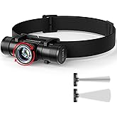 LED Headlamp Rechargeable - Zoomable Headlamps for Adults Rechargeable, Sofirn HS11 Head Lamp Battery Powered 630 Lumens, Headlight with Floodlight Spotlight, Headlamp for Camping Cycling Running