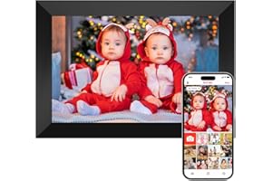 XISKT Frameo Digital Picture Frame WiFi, 10.1 Inch Smart WiFi Digital Photo Frame,1280 x 800 HD IPS Touch Screen,Slideshow, Auto-Rotate, Digital Picture Frame for Photo & Video