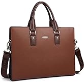 BOSTANTEN Leather Lawyers Briefcase Laptop Business Slim Bags for Men & Women