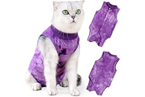 KIKNIN Cat Recovery Suit -Kitten Surgery Recovery Suit for Cats After Surgery, Spay Surgical Abdominal Wounds E-Collar Altern