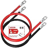AWELTEC 4 AWG Battery Cable, 4 AWG 18-Inch Pure