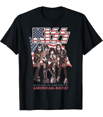 Amazon.com: KISS Classic Fit First Tour T-Shirt - Black, Short
