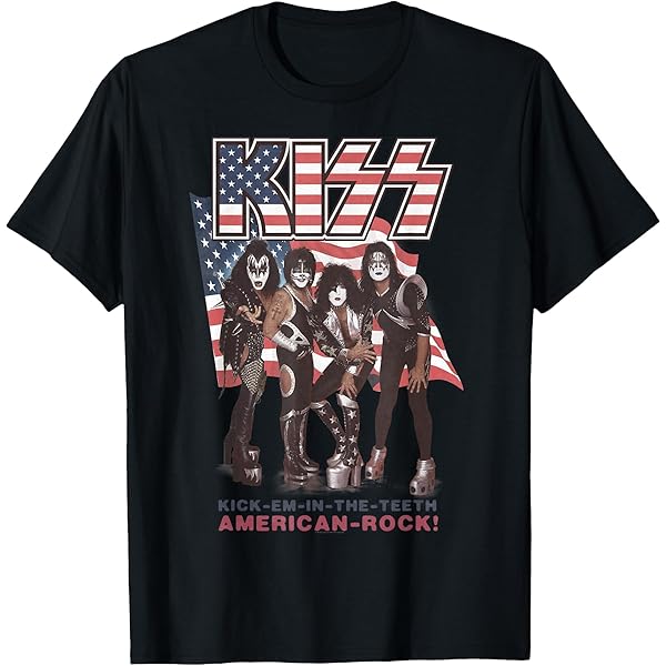 Amazon.com: KISS Classic Fit First Tour T-Shirt - Black, Short