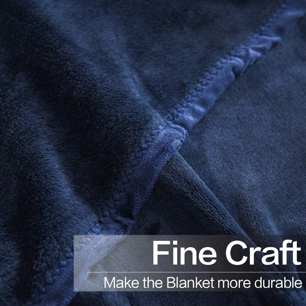 LIANLAM King Size Fleece Blanket Lightweight Super Soft and All Season Warm Fuzzy Plush Cozy Luxury Bed Blankets Microfiber (Royal Blue, 104"x90"): Home & Kitchen
