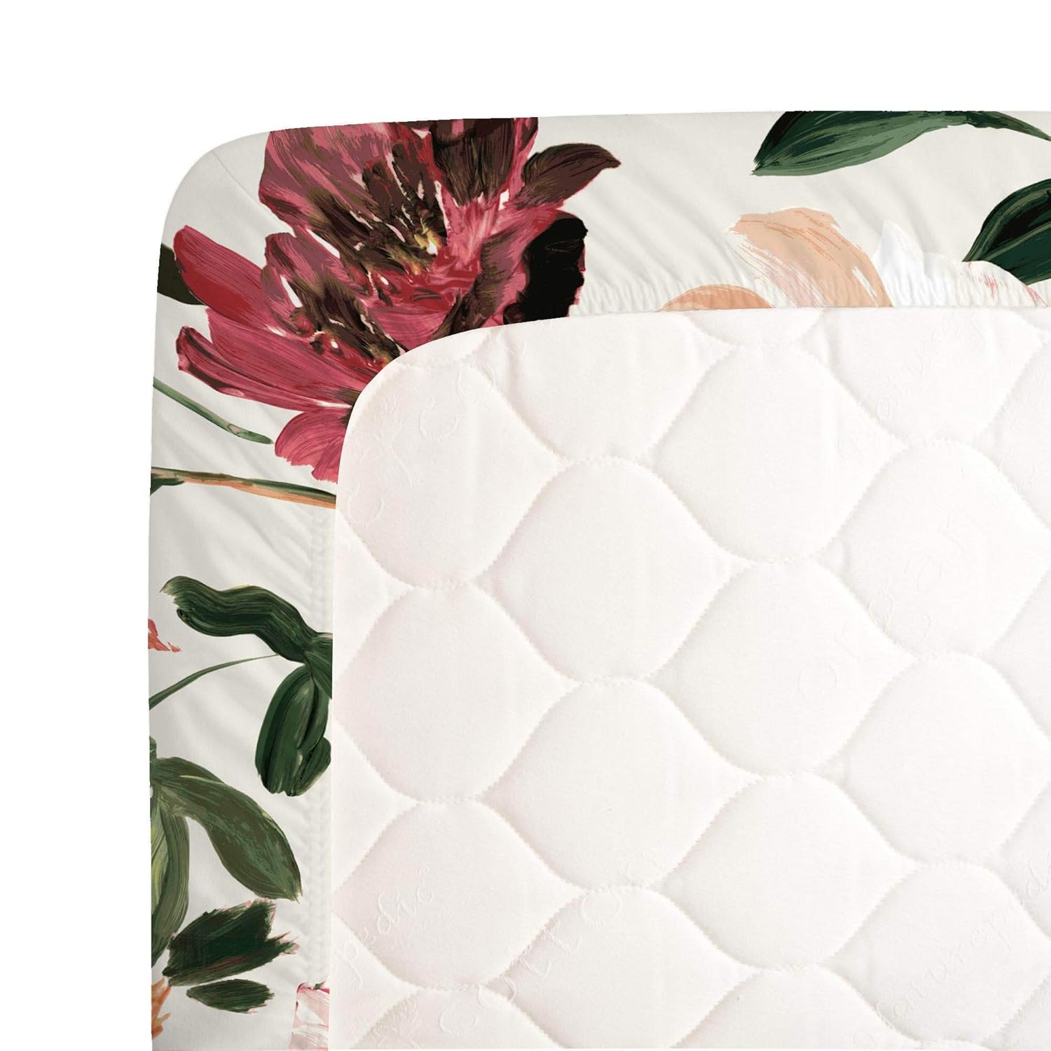 moody floral crib sheet