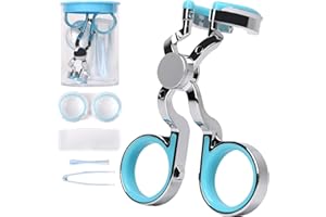 Jozaya Contacts Lens Helper - Portable Contact Lens Insertion Wearing Aids with Tweezers Remover Tool Solution Case (Blue)