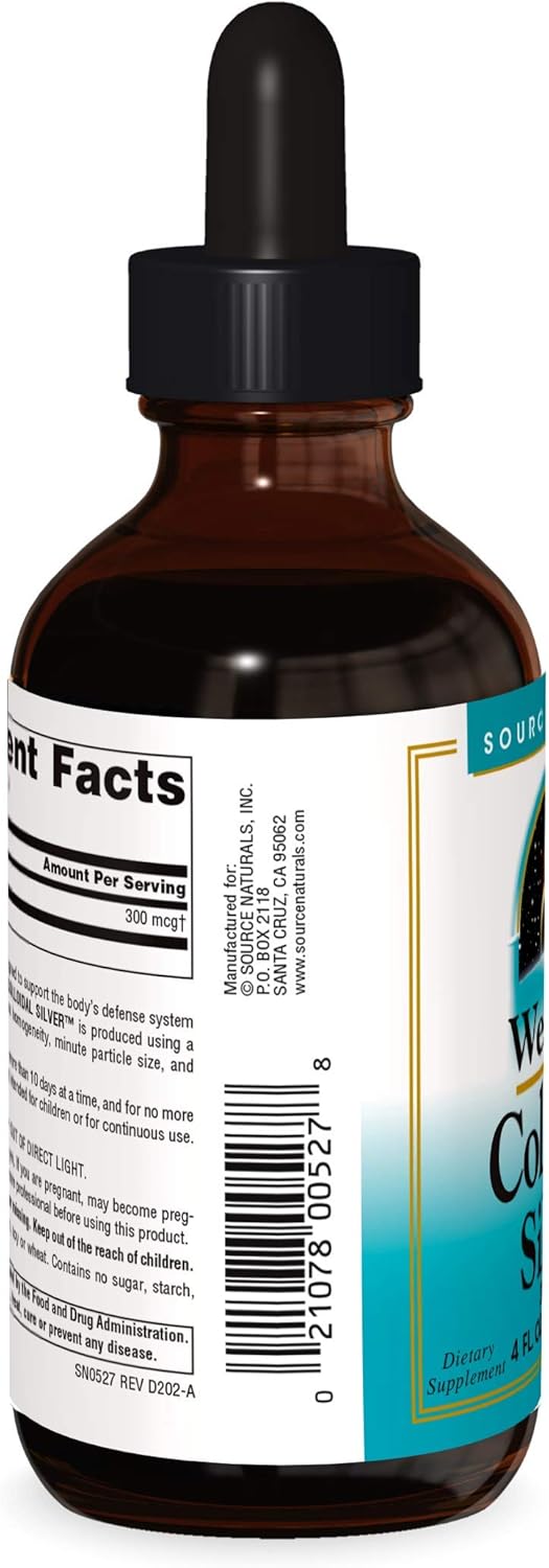 Source Naturals Wellness Colloidal Silver 30 ppm Supports Physical Well Being - 4 Fluid oz: Beauty