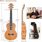 Vangoa 58.4 cm Mahogany Concert Ukulele Complete Kit view 7