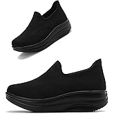 Oude Slip On Sneakers Women Comfortable | Womens Orthopedic Slip On Shoes Traveling | 2 Inch Rocker Bottom