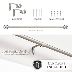 Kenney Kendall Knob Window Curtain Rod, Adjustable