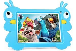 TRAYOO Kids Tablet 7IN Toddler Tablet for Kids Learning, 32GB Android Tablet for Toddlers Educational, Children's Tablet with WiFi Parental Control, Shockproof Case, Kids App for Toddler Boys Girls (Blue)