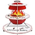 XEFINAL 3-Tier Paper Cake Stand for BBQ Baby Shower - Cupcake Tower for 8-12 Cupcakes - Perfect for Birthday, Picnic, and Party Decoration Supplies