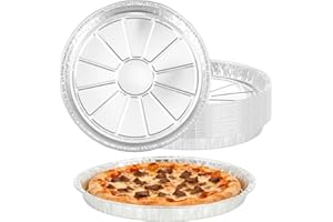 20PCS Disposable Pizza Pans, 8 Inch / 11 Inch Round Aluminum Foil Pizza Pans for Oven, Pizzas Tray for Baking, Cooking, Stora