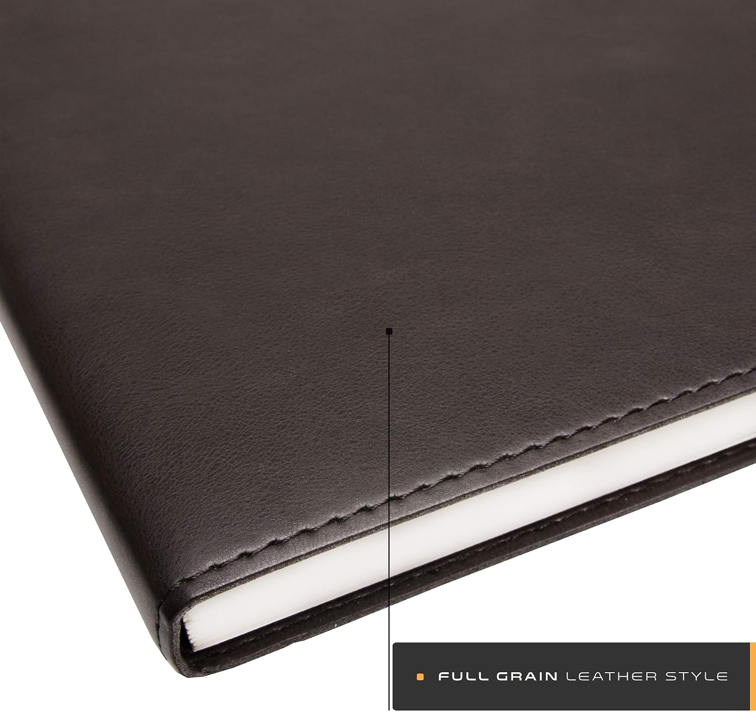 Aum Journals A6 Refillable Journal - Small Leather Pocket Journal Notebook - 164 RULED, Eco Friendly Pages Classics - Black - Image 4
