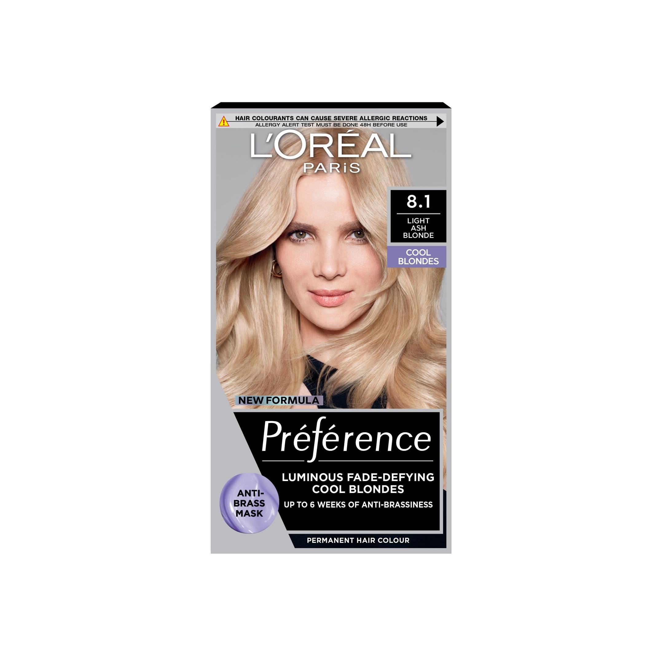 L'Oreal Paris Preference Hair Dye, Long Lasting, Luminous Permanent Hair Colour, 8.1, Copenhagen, pack of 3