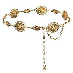JASGOOD Western Metal Concho Belt for Women Cowgirl