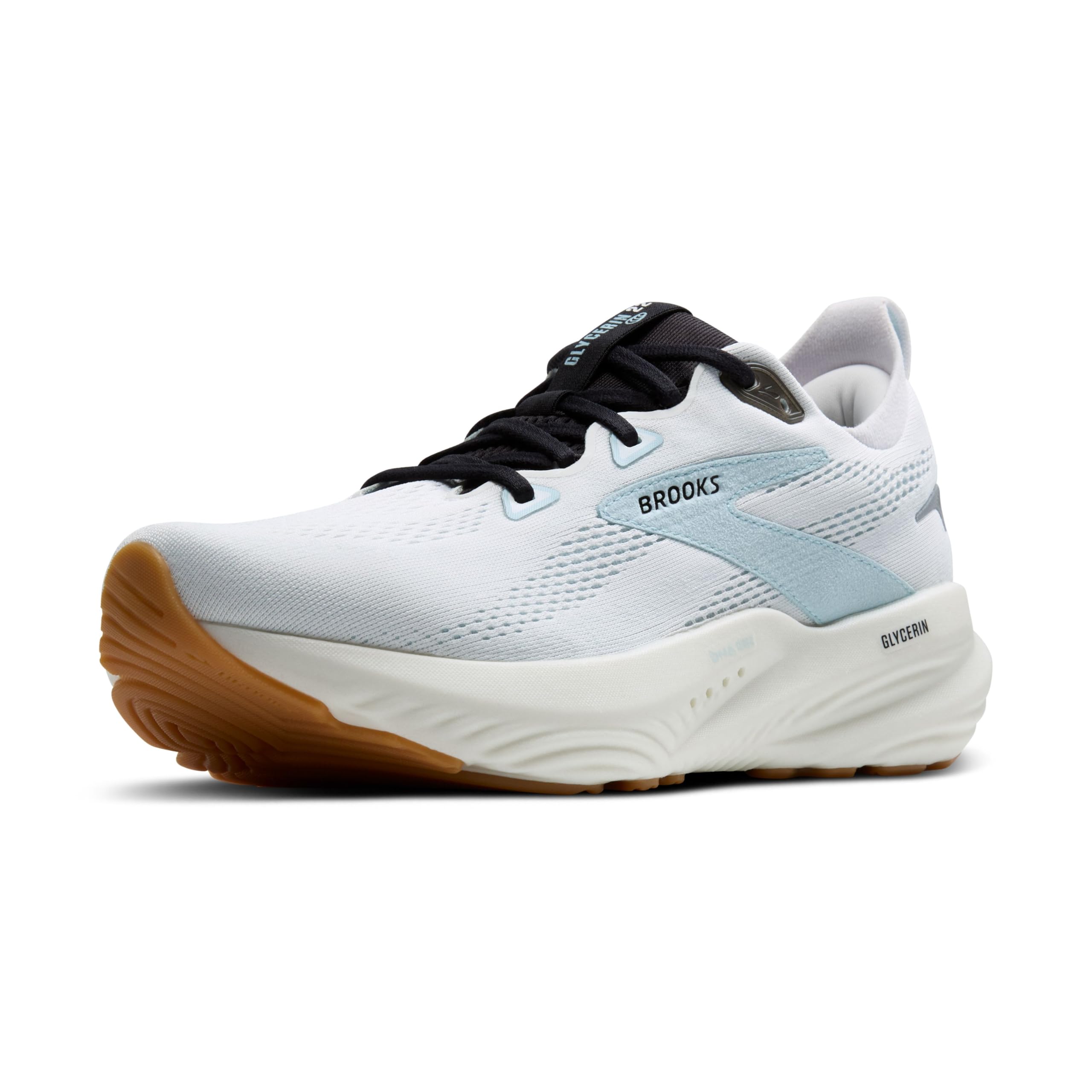 Brooks Men’s Glycerin 22 Neutral Running Shoe - Bright White/Winter Sky/Black - 11 Medium Image