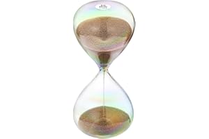 Hourglass 60 Minute Sand Timer Clock with Brown Color Sand, Large Sand Watch 60 Min, Reloj de Arena 60 Minuto, Simple Biloba 