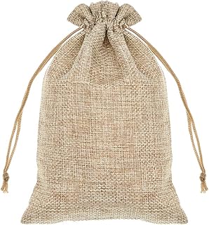 SumDirect 20Pcs 13x18Cm Jutesäckchen Jutebeutel, Geschenksäckchen, Jute Sack, Baumwolle Säckchen mit Kordelzug, Kleine Stoffbeutel für Weihnachten Kindergeburtstag Hochzeit Party und Weihnachten
