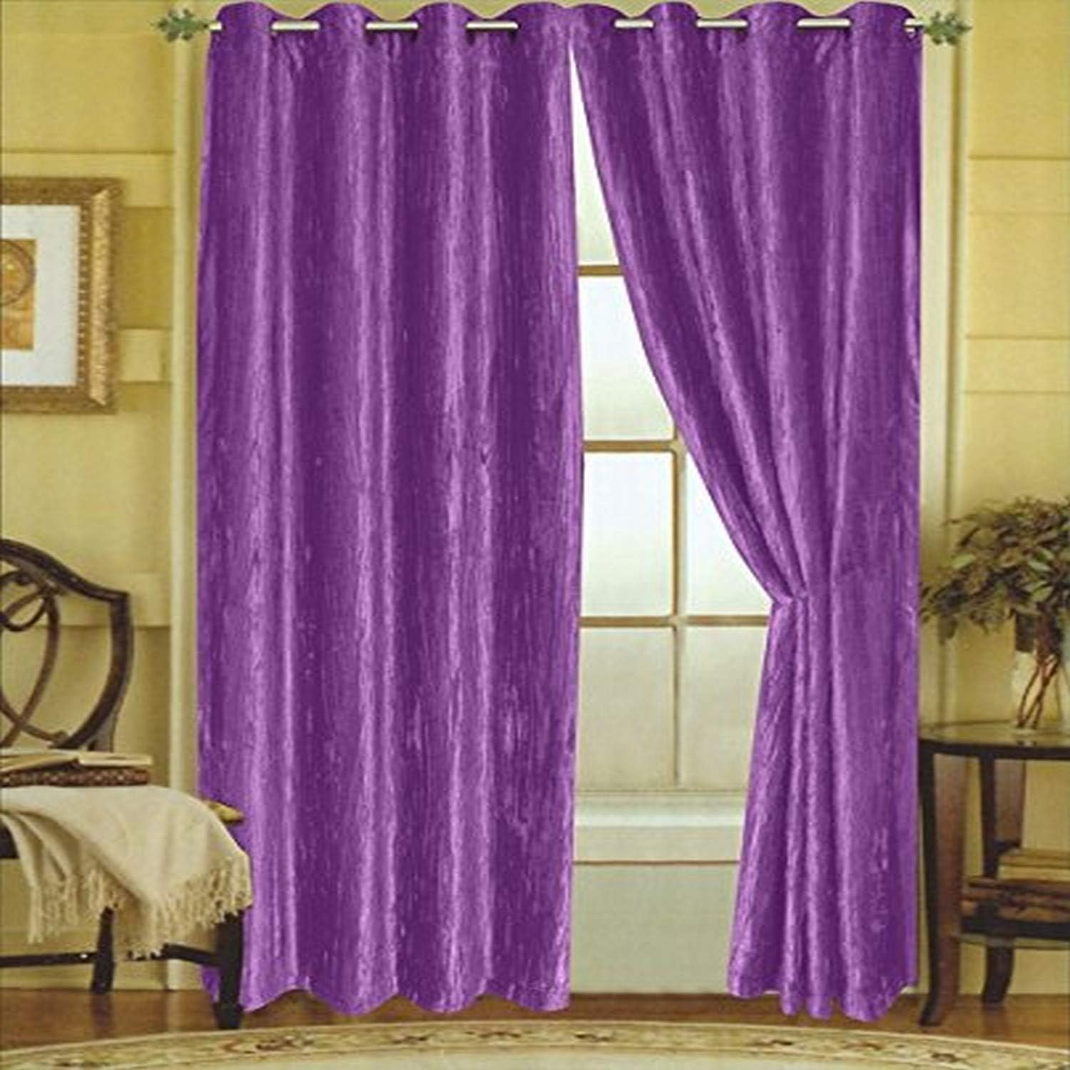Amazon Com Editex Home Textiles Susane Crushed Velvet Curtain