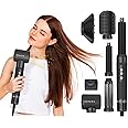 PENEXIU 7 in 1 Hair Styling Tools - Lightweight, ALCI Safety Plug, Black, Hair Dryer, Left-Right Curly Hair, Straight Hair Comb, Twist Comb, Wind Hood Concentrator